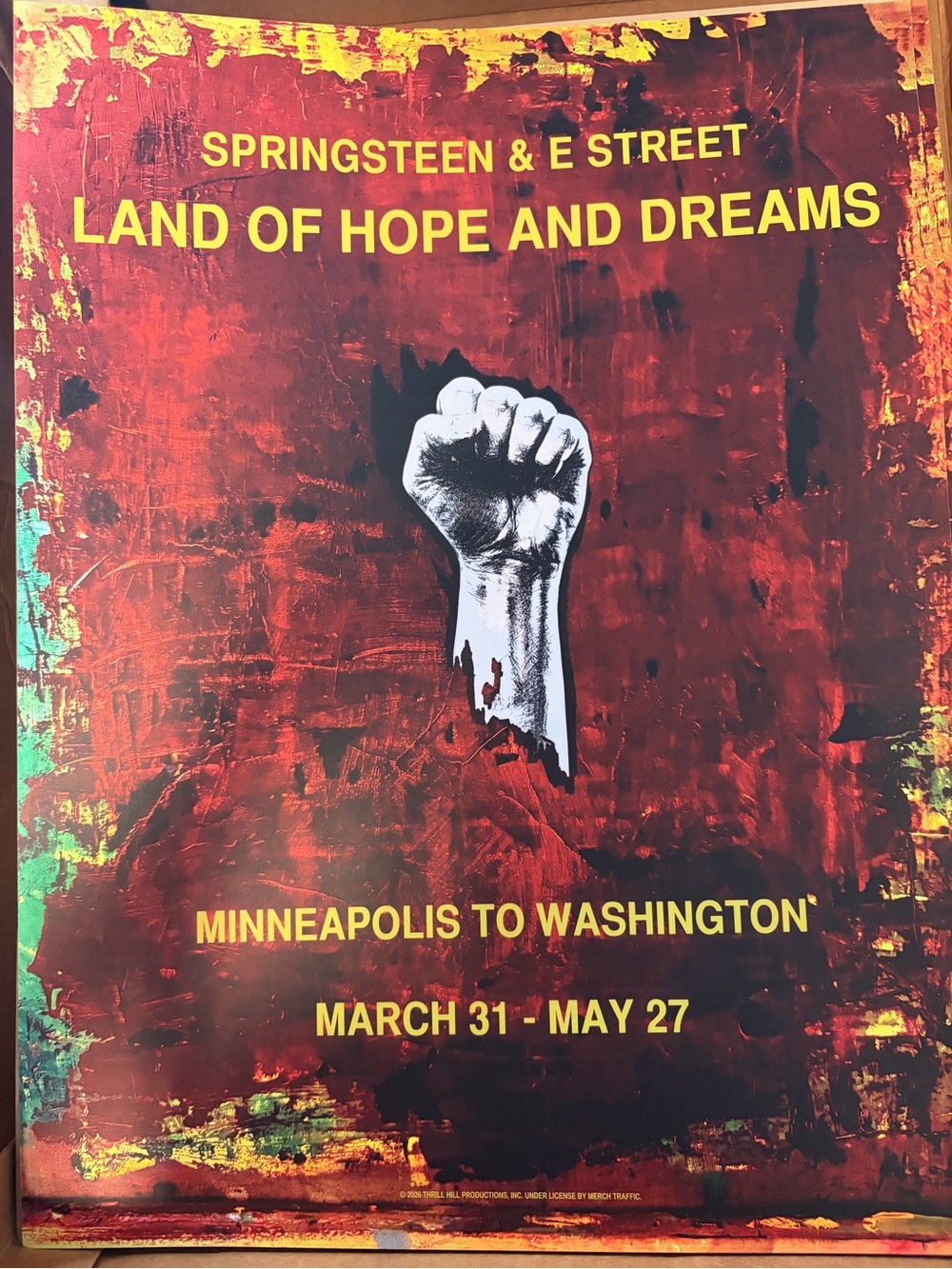 Land of Hope & Dreams Tour Poster - Springsteen & E Street | Original | Mint